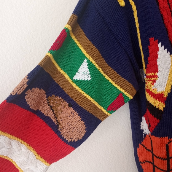 Men's Colorful Sports-Themed Sweater - Picture 7 of 11